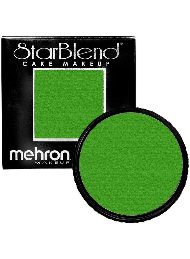 mehron Makeup Starblend Cake Makeup | Wet/Dry Pressed Powder Face Makeup | Powder Foundation | Green Face Paint & Body Paint 2 Oz (56G) - Image 1