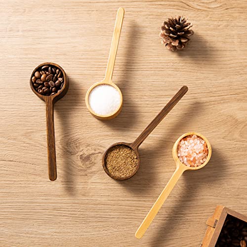 FLYPOKER Bamboo Coffee Scoop Long Handle Measuring Scoop for Glass Food Jars - Image 4
