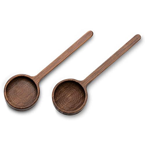 FLYPOKER Bamboo Coffee Scoop Long Handle Measuring Scoop for Glass Food Jars - Image 1