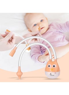 أر فور رابيت شفاط الأنف من Snowy Baby، منظف أنف للأطفال (من 0 إلى 5 سنوات) من السيليكون الناعم الخالي من مادة BPA، يمتص المخاط من الأطفال، يخفف من البرد، سهل التنظيف، مناسب للسفر (برتقالي)  - Image 1