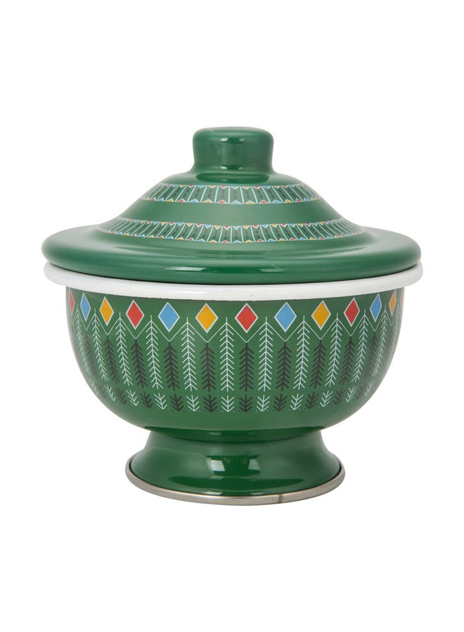 AL SANIDI Al-Asiri inscription bowel, bowel with Lid - Image 1