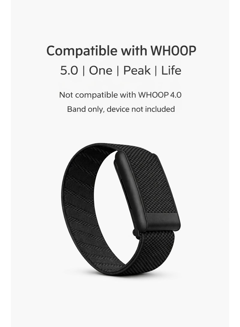 Nylon Replacement Band Strap Compatible with WHOOP 5.0 / One / Peak / Life, Ultra-Soft Adjustable Wristband with Silver Connector, Not for WHOOP 4.0 - Image 2