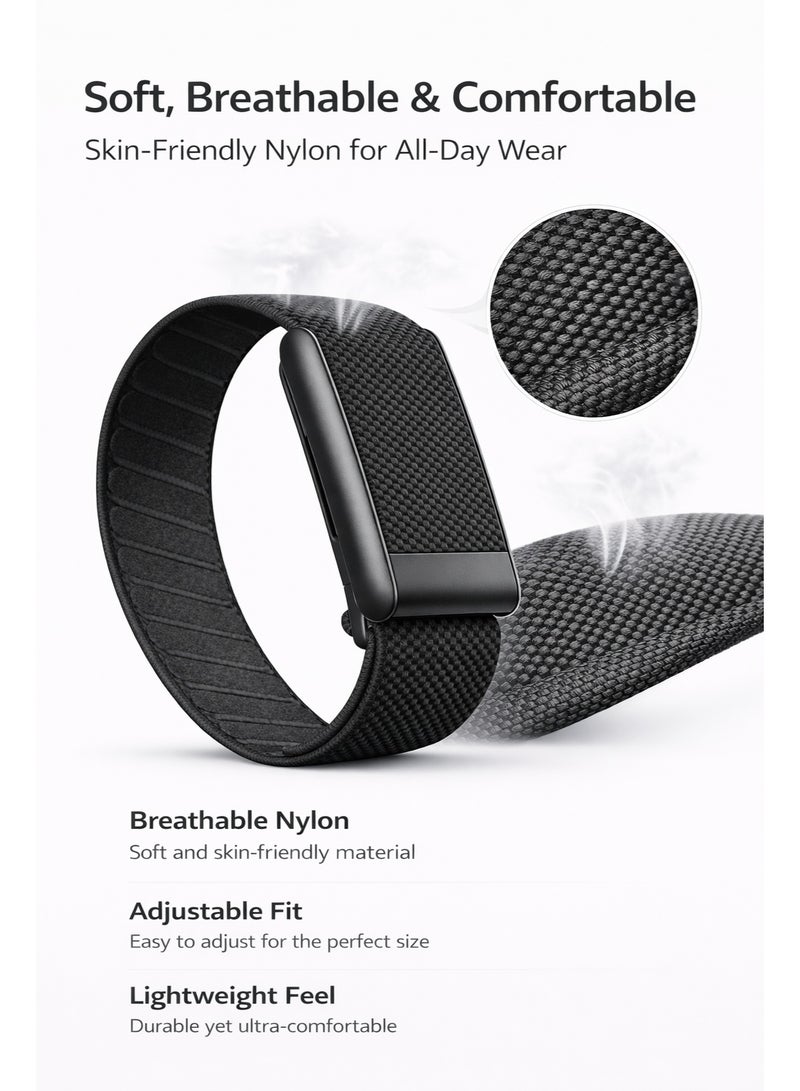 Nylon Replacement Band Strap Compatible with WHOOP 5.0 / One / Peak / Life, Ultra-Soft Adjustable Wristband with Silver Connector, Not for WHOOP 4.0 - Image 3