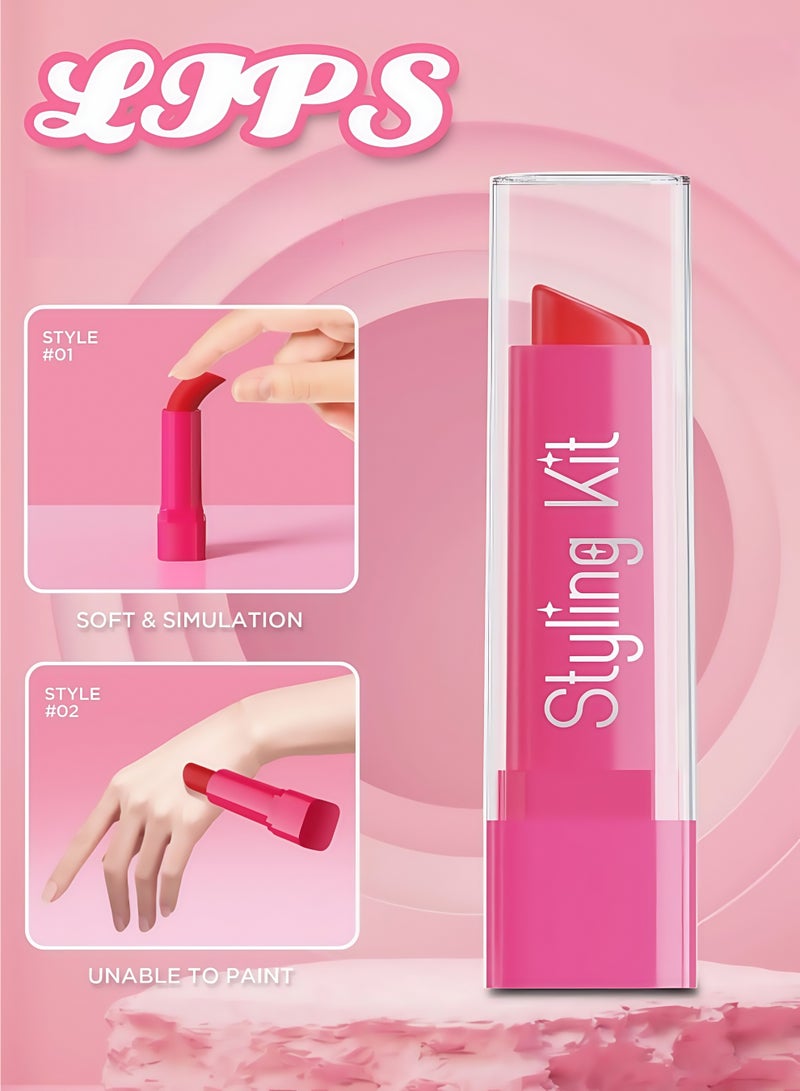 MIXDE Kids Pretend Makeup Kit For Girl With Mirror,Laptop Design,Toddler/Kids Makeup Set,Non-Toxic Washable,Birthday Gifts For 3 4 5 6 7 8 9 10years Old Girls,11pcs,Pink(Not Real Makeup) - Image 4