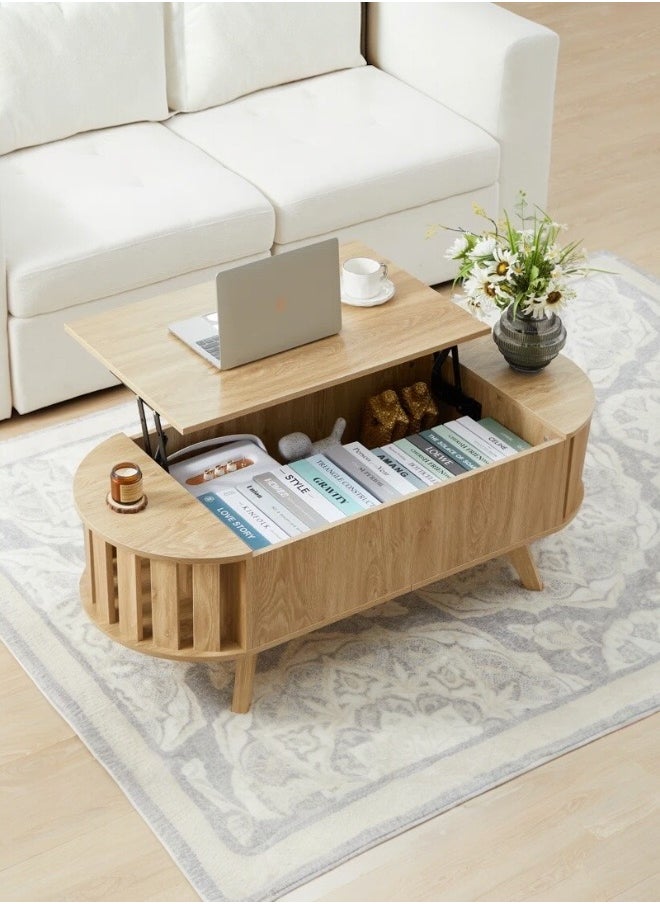 woodx Lift-Top Coffee Table with Hidden Storage  - Image 1