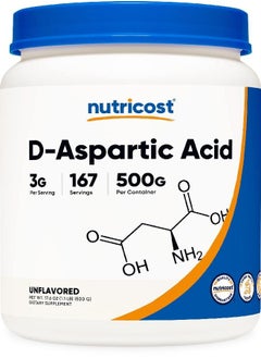 Nutricost D-Aspartic Acid (DAA) Powder 500G - DAA Supplement