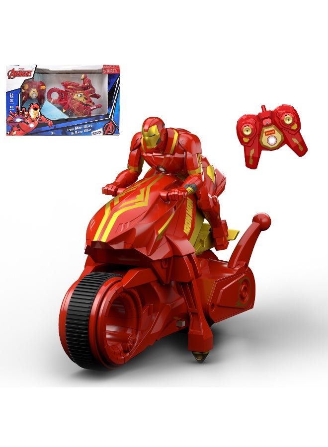 Marvel Iron Man Blaze & Race Bike | 2.4 GHz Frequency | Full Function | Age 3+ - Image 1