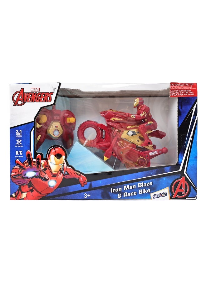 Marvel Iron Man Blaze & Race Bike | 2.4 GHz Frequency | Full Function | Age 3+ - Image 3