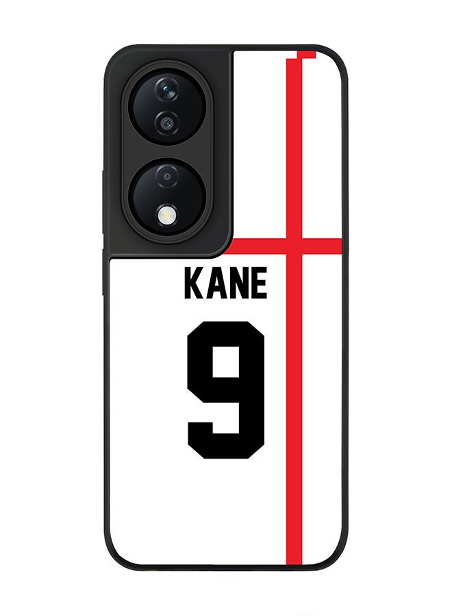Stylizedd Rugged Black Edge Case for Honor X7b, Slim fit Case Flexible Anti Drop TPU Gel Thin Cover -  Football Team - England, Player Name - Kane - Image 1