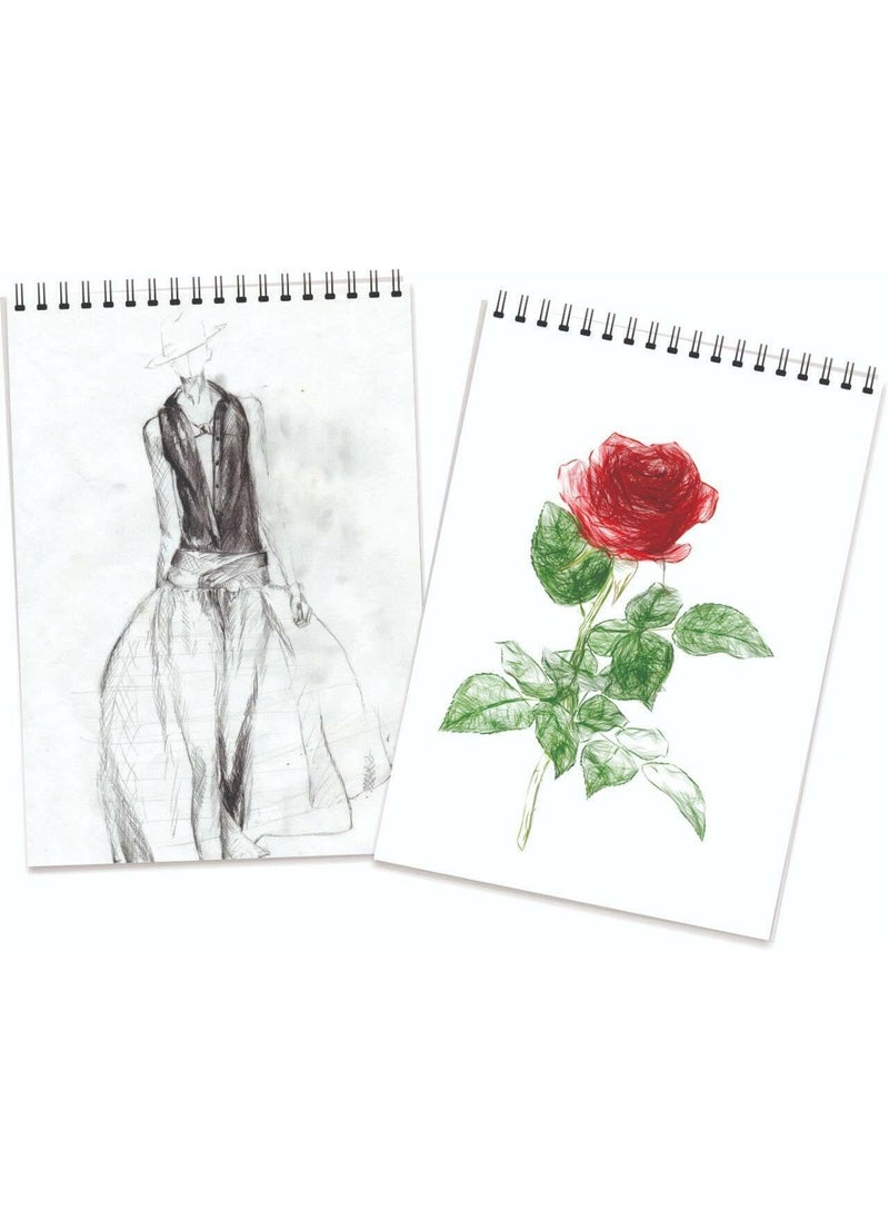 RKDECOR RKDECOR A5 Motivational Sketchbook for Artists Students Kids Drawing Copy 100 Pages 50 Sheet S124  - Image 2