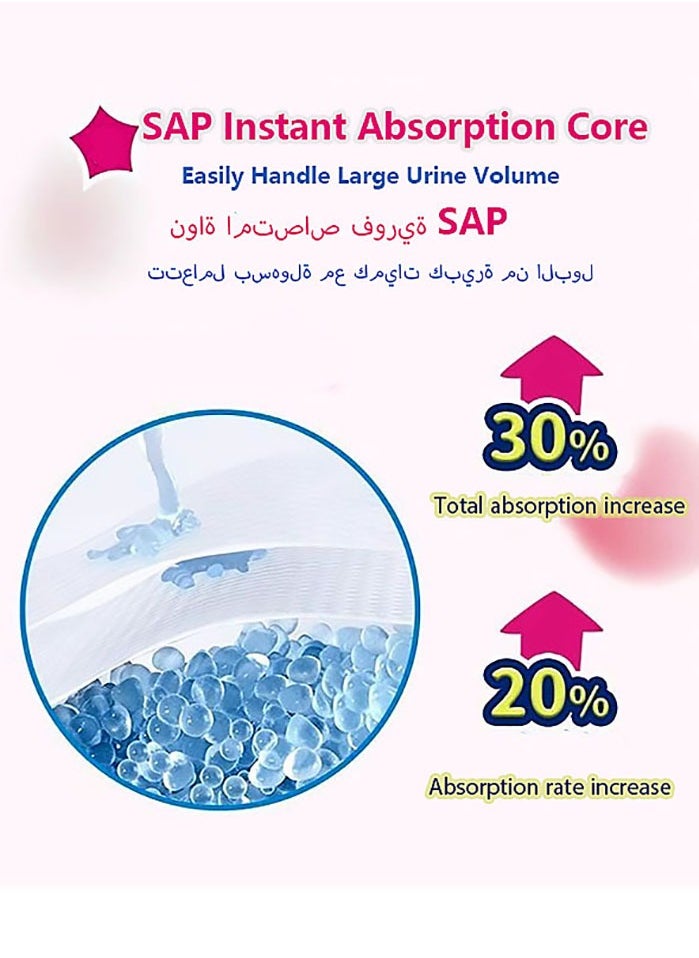 Generic - Baby Comfort Fit Pants Diapers, 3XL Suitable for babies 18+ Kg, 76 Diapers Instant Absorption Core Carefully chosen breathable base film - Image 1