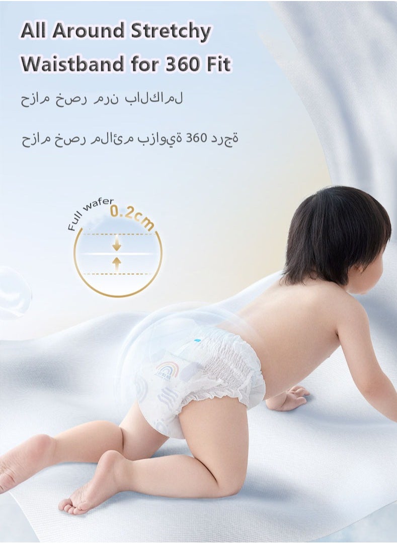 Generic - Baby Comfort Fit Pants Diapers, 3XL Suitable for babies 18+ Kg, 76 Diapers Instant Absorption Core Carefully chosen breathable base film - Image 1
