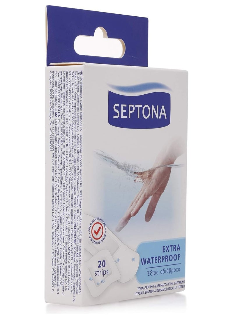 SEPTONA Family Adhesive Bandage Strips 20pcs First Aid Wound Care Plaster Strong Skin Protection Band-Aid - Image 1