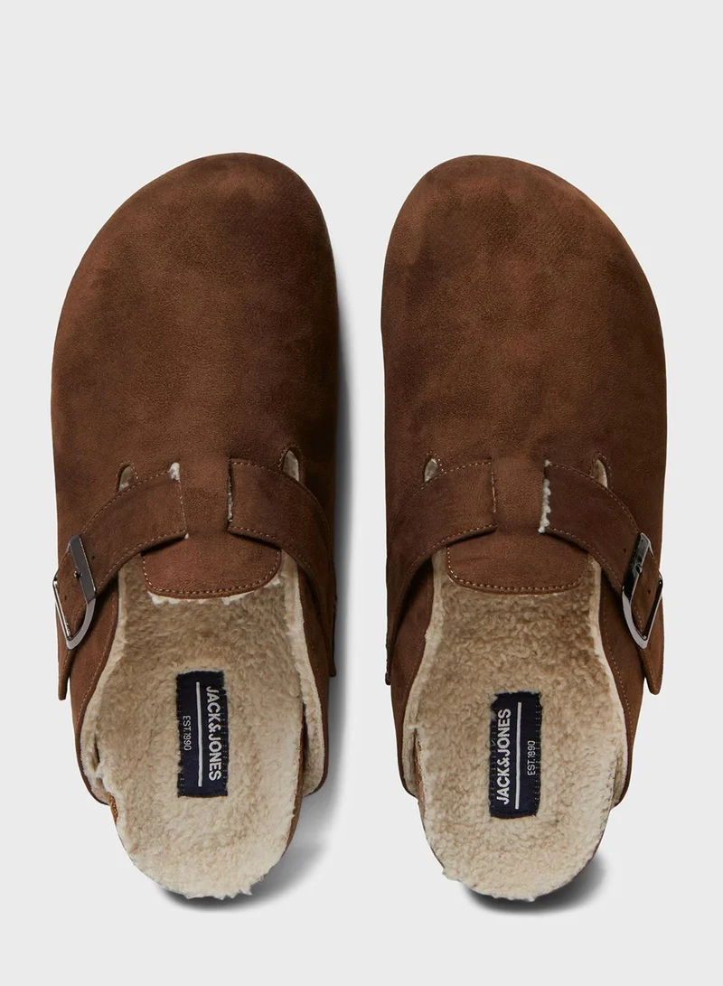 JACK & JONES Buckle Mule Slippers