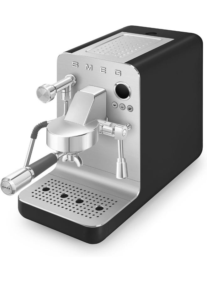 smeg Mini Pro Espresso Machine Emc02Blmuk – Luxury Italian Design, 15-Bar Professional Pressure, Barista-Grade Espresso Maker, Compact & Elegant, 2.4 L EMC02BLMUK BLACK MATT - Image 2