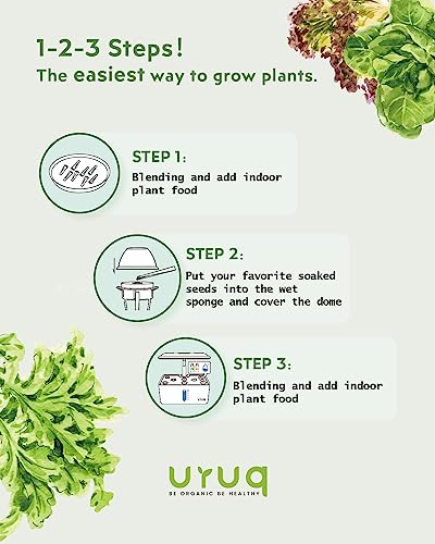 URUQ 188Pcs Hydroponic Pods Supplies: Grow Anything Kit with 45 Grow Sponges, 45 Grow Baskets, 45 Grow Domes, 45 Pod Labels, 8 A&B Plant Food - Compatible Hydroponics Growing System Most Brands - Image 5