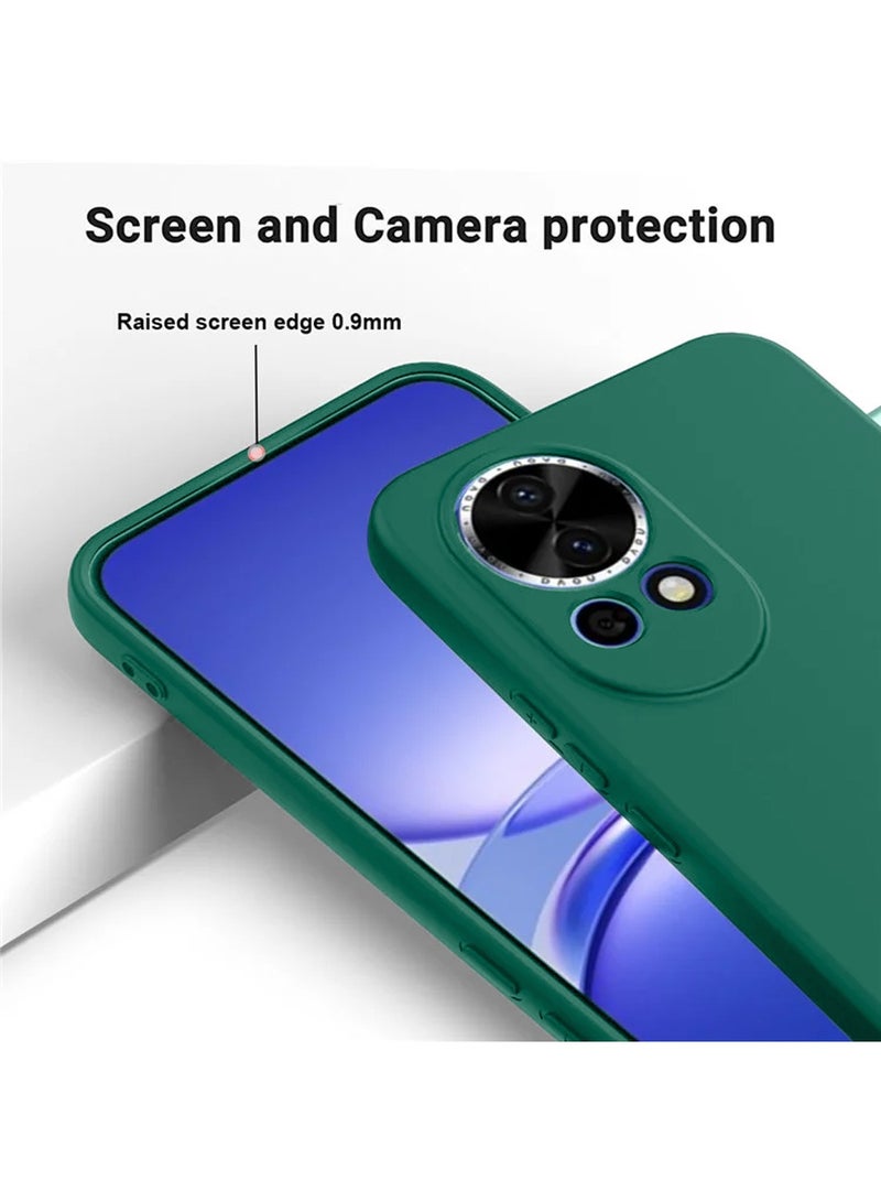 Wtech Huawei nova 13 5G 2024 Premium Soft Liquid Silicone Case Cover - Dark Green - Image 5