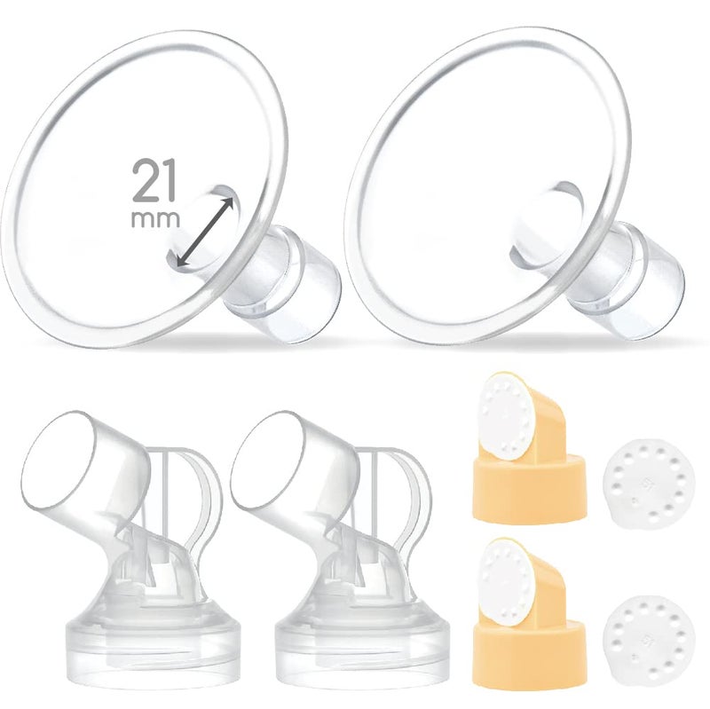 Maymom MyFit Pump Parts 21mm Compatible with Medela Breast Pump Parts Flange Use on Medela Pump in Style Personalfit Connector - Image 1