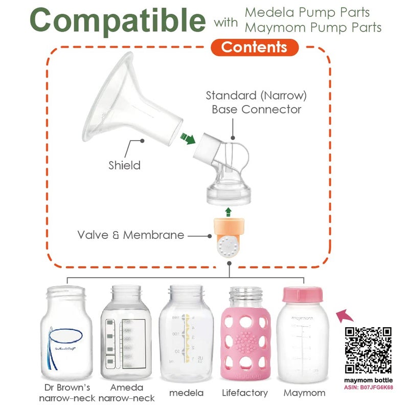 Maymom MyFit Pump Parts 21mm Compatible with Medela Breast Pump Parts Flange Use on Medela Pump in Style Personalfit Connector - Image 5