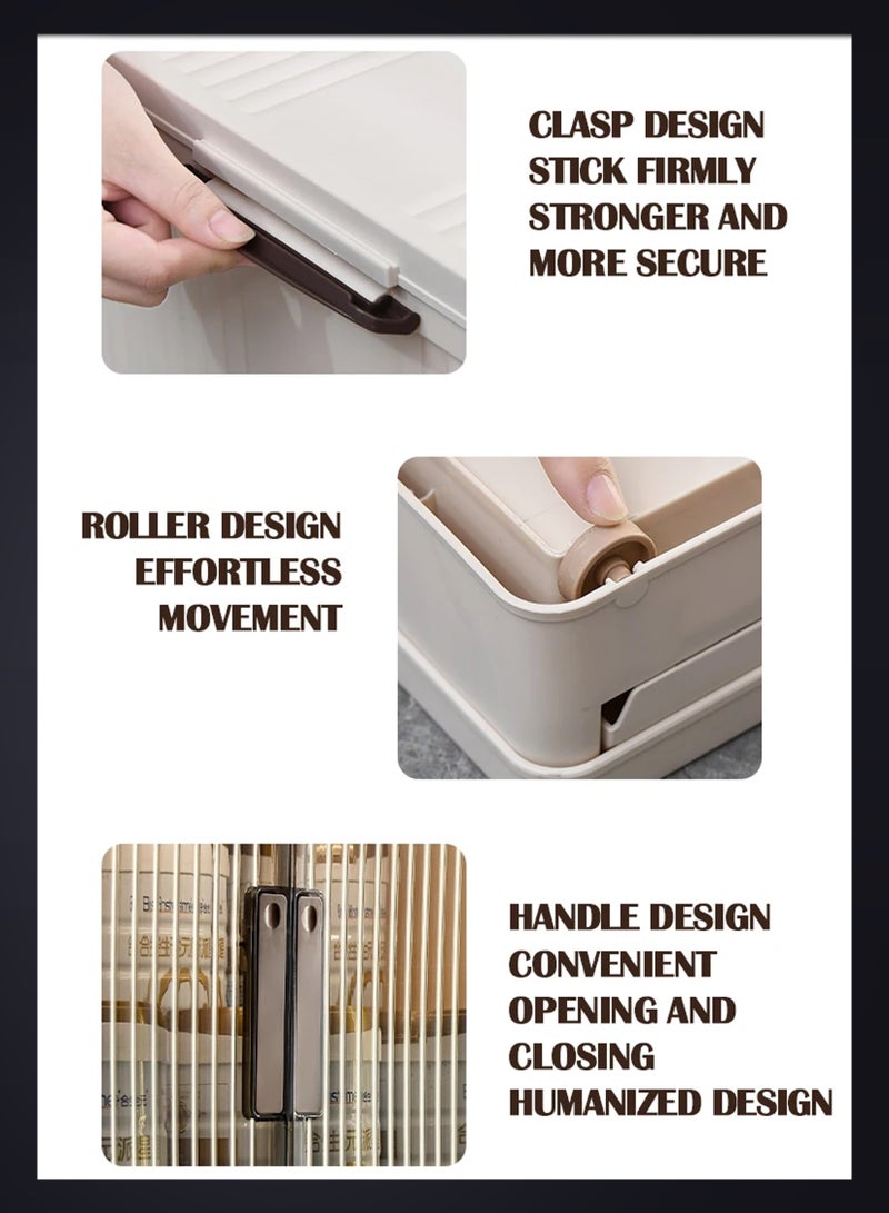 Toshionics Stackable 4-Tier Plastic Storage Bins - Large Containers Organizer - Image 4