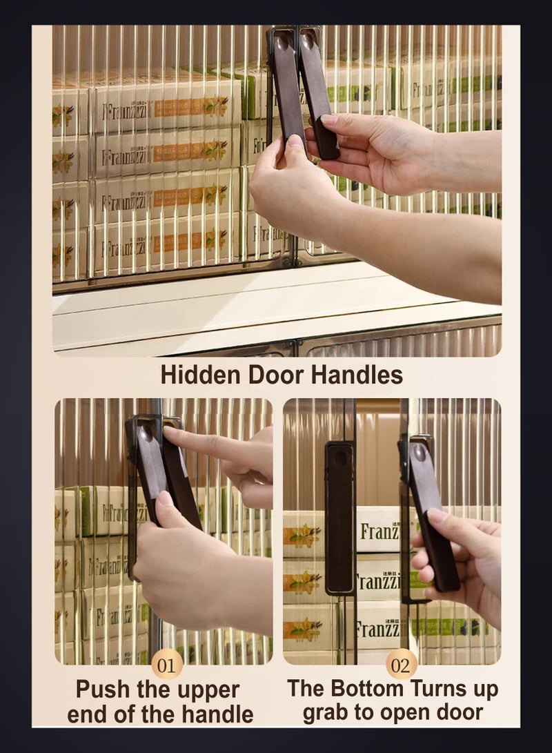 Toshionics Stackable 4-Tier Plastic Storage Bins - Large Containers Organizer - Image 5