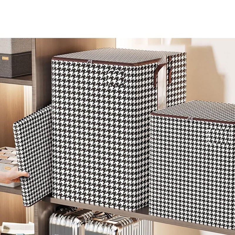 RAJA DHIRAJ Multipurpose Collapsible Storage Bag Foldable Storage Box With Handle Lid Quilt Storage Bag Closet Organizer Box Wardrobe Organizer Pack of 1Multicolor180L - Image 2