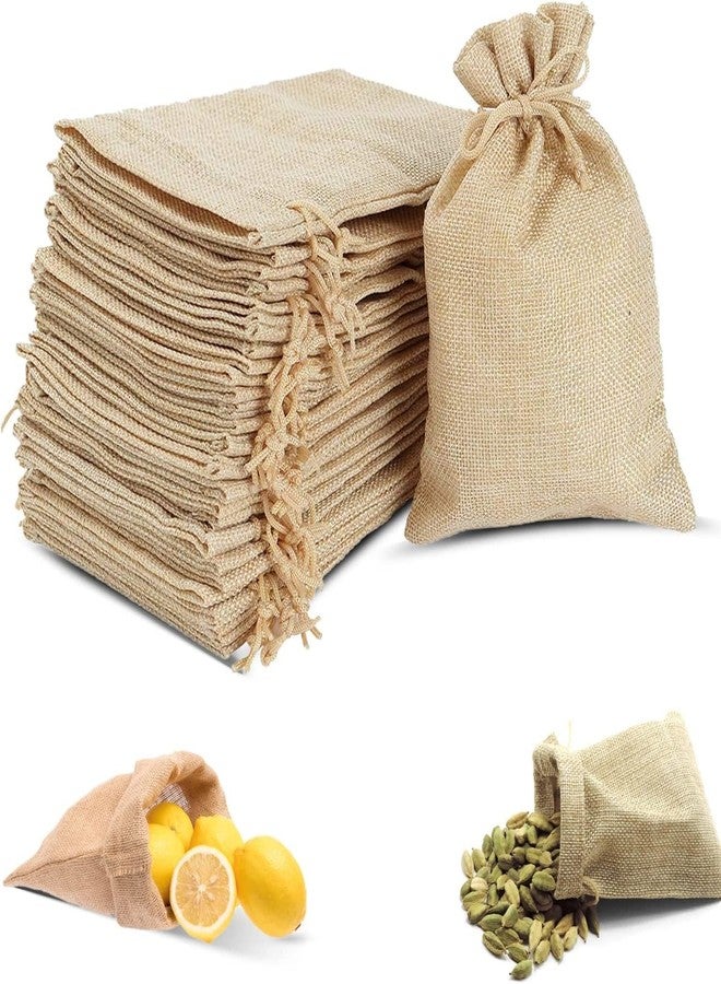 DELINGER 4x6 Inch Jute Drawstring Potli Bags – Reusable Gift Pouches for Weddings, Parties, Festivals, Travel & Storage – Durable, Handmade (Natural Jute Color Pack Of 10, 4x6 Inch) - Image 1