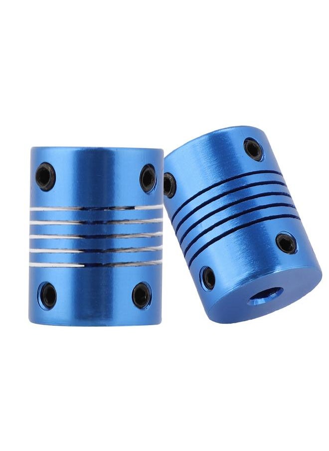 Thoraya 5*5mm Stepper Motor Coupler Router Flexible Clamp Jaw Shaft Coupling for 3D Printers (Blue)  - Image 5