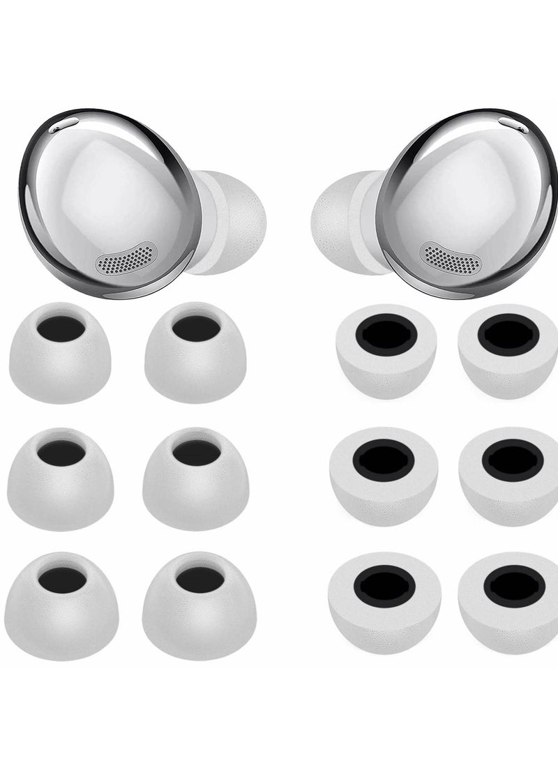 SYOSI Earbuds for Galaxy Buds Pro, 6 Pairs of Memory Foam Earbuds, S/M/L 3 Size Ear buds Replacement Accessories, Comfort Earbuds Compatible with Samsung Galaxy Buds Pro (White)  - Image 1