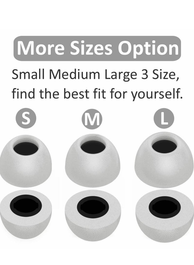 SYOSI Earbuds for Galaxy Buds Pro, 6 Pairs of Memory Foam Earbuds, S/M/L 3 Size Ear buds Replacement Accessories, Comfort Earbuds Compatible with Samsung Galaxy Buds Pro (White)  - Image 3