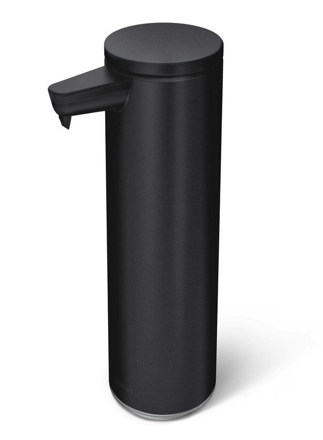 سيمبل هيومان موزع صابون سائل قابل لإعادة الشحن من simplehuman، سعة 9 أونصات، يعمل بدون لمس، أسود مطفي - Image 1