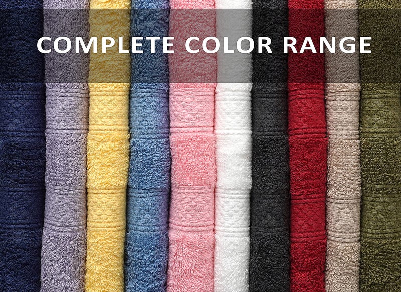 ZUPERIA Classic Hand Towels Pack of 10 (16 x 28 Inches) 100% Ring Spun Cotton Light Weight & Super Absorbent, Fast Drying Hand Towels for Bathroom, Hotels, Travel and Spa (Assorted) - Image 2