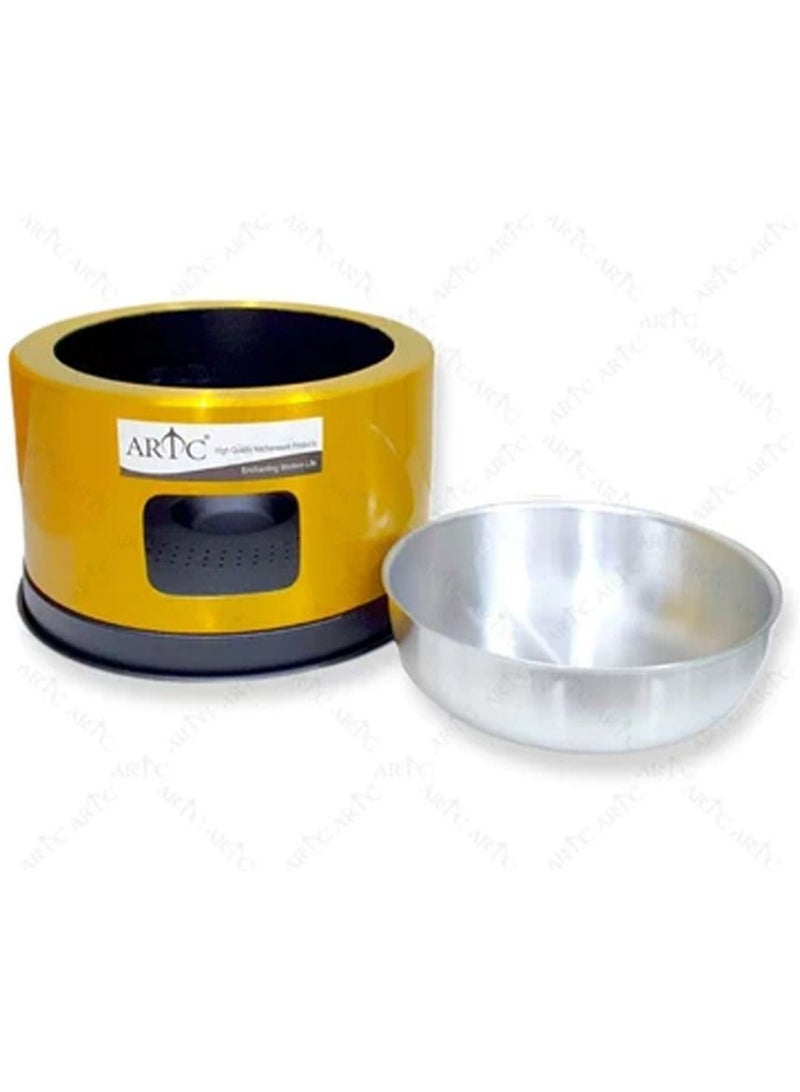 ARTC طبق بوفيه ذهبي من ARTC مع غطاء زجاجي - Image 4