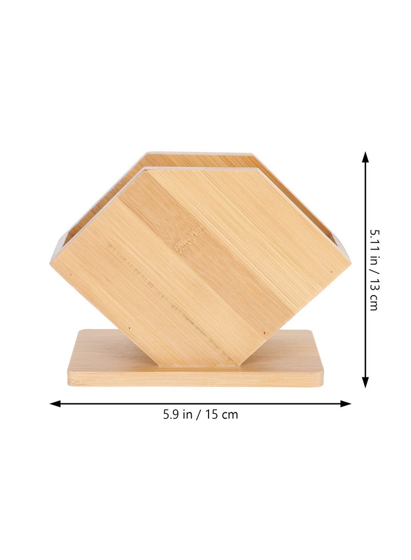 Excefore Napkin Holder, Bamboo Napkin Holder, Vintage Farmhouse Kitchen Napkin Holder, for Farmhouse Kitchen Countertop Dining Table Wedding Home Decor, Restaurant, Countertop  - Image 2