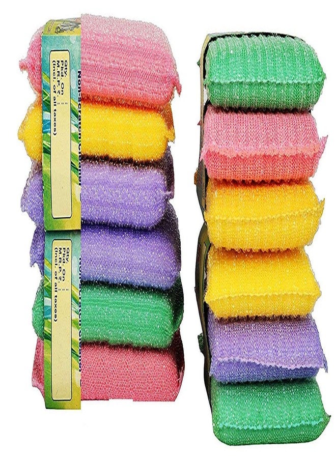 Prime hub Multi Colour Foam Pad Sponge Scrubber Kitchen Scrubber for Dish/Utensils/Tiles Cleaning Heavy Quality (24) - Image 2