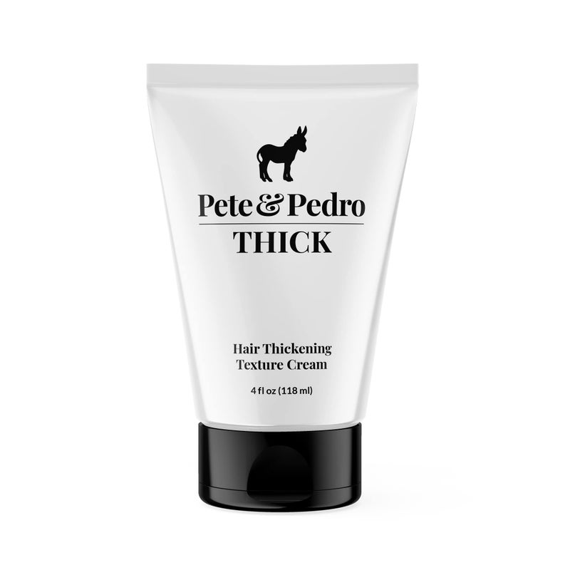 Pete & Pedro كريم شعر بيتي وبدرو السميك - كريم تصفيف خفيف الثبات، تكثيف وملمس | للشعر الناعم، الرقيق، والمتساقط، للرجال والنساء | يضيف سمك، جسم، حجم، وكثافة | كما تم عرضه في برنامج شارك تانك، 4 أونصات. - Image 1