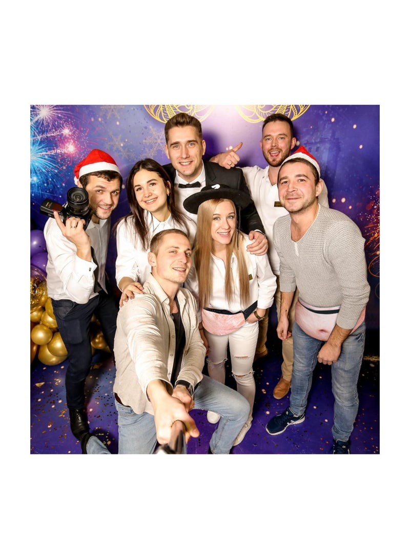 حقيبة حزام البطن الضاحكة - حقيبة بطن شعرية مضحكة لحفلات الفيل الأبيض، هدايا للجرابات، وهدايا مضحكة للرجال، النساء، الأصدقاء، الزملاء، الأب، الجد، والجدة (1 حزمة) - Image 3