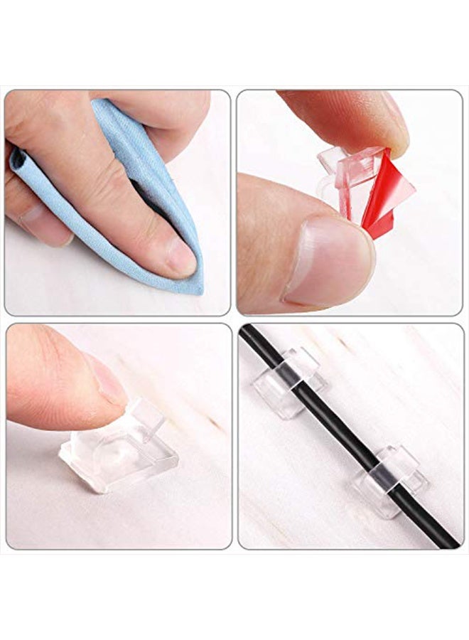 60 قطعة من مشابك الكابلات اللاصقة، حامل أسلاك بالجملة لتنظيم الأسلاك، خطافات إضاءة خارجية لأضواء الزينة الجدارية وأضواء الزينة الخيالية لعيد الميلاد - Image 3