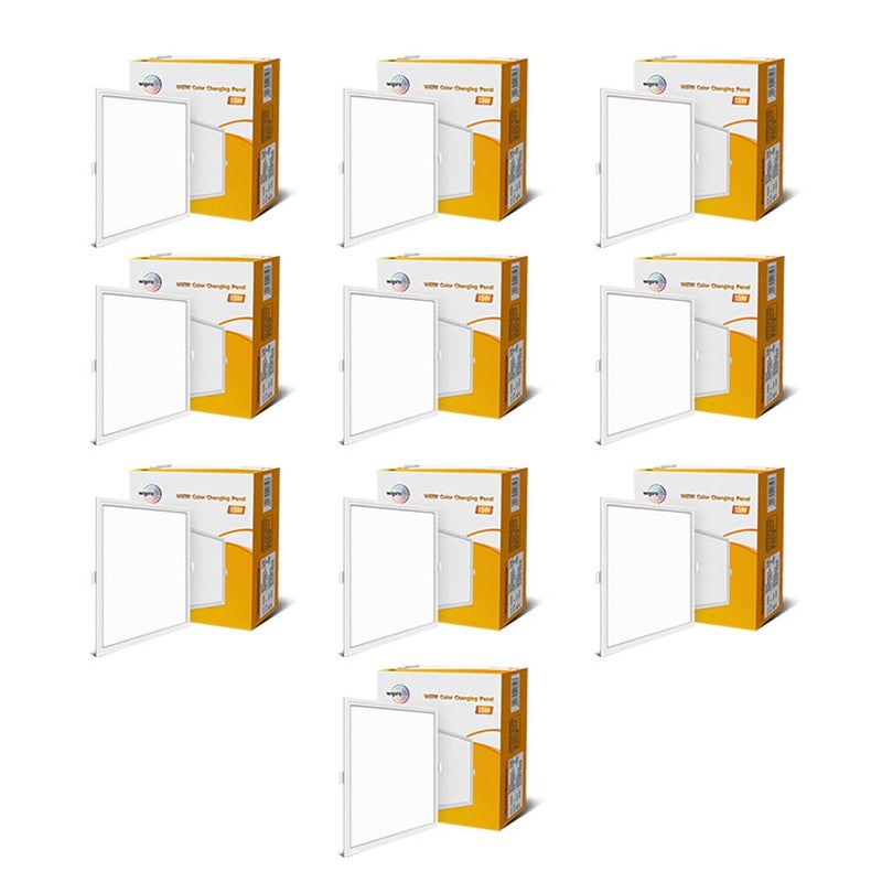 wipro Polycarbonate Garnet 15W Wave CCT Square Panel|Colour Changing|Warm White, Neutral White, Cool White|Slim Border & Sleek Design|Recessed Downlighter For False Ceiling|Cutout 150X150Mm|Pack Of 10 - Image 5