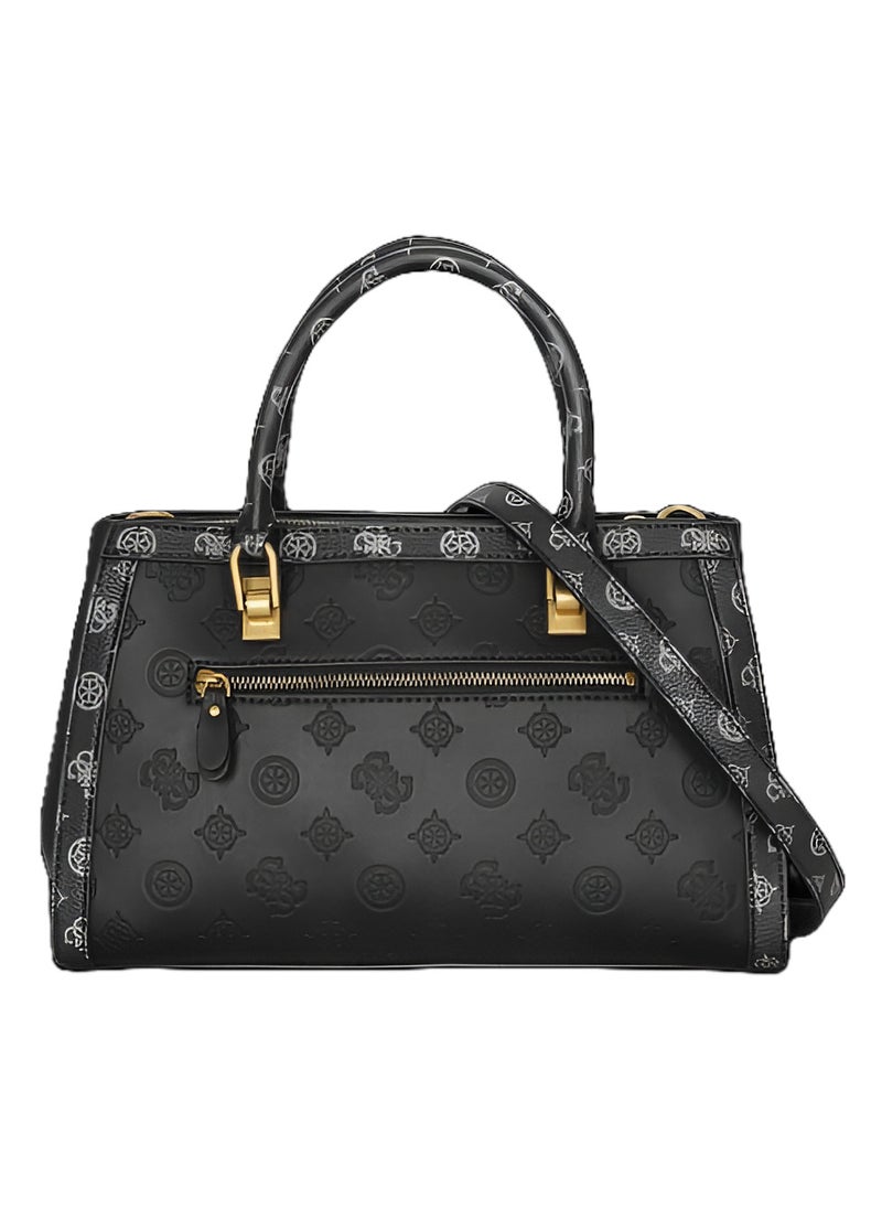 جس - حقيبة يد نسائية من GUESS منقوشة باللون الأسود - Image 1