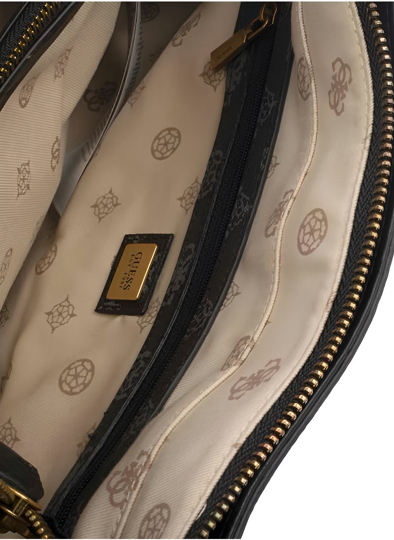 جس - حقيبة يد نسائية من GUESS منقوشة باللون الأسود - Image 1