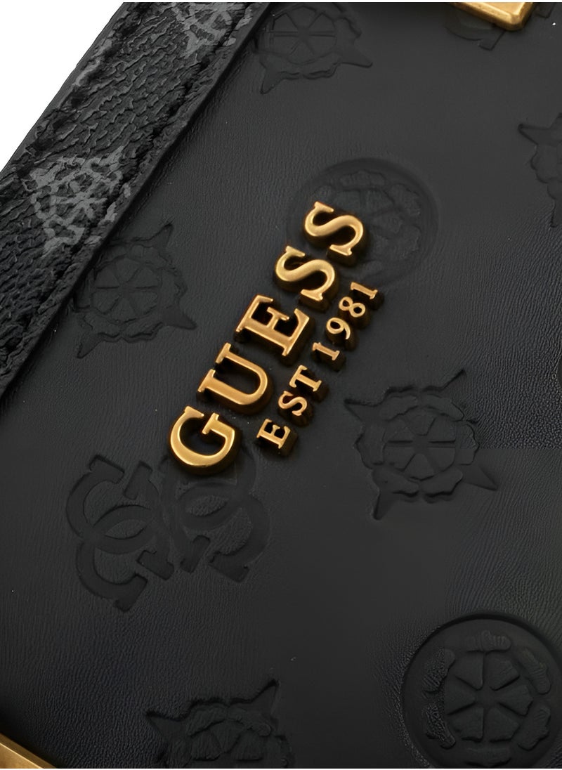 جس - حقيبة يد نسائية من GUESS منقوشة باللون الأسود - Image 1