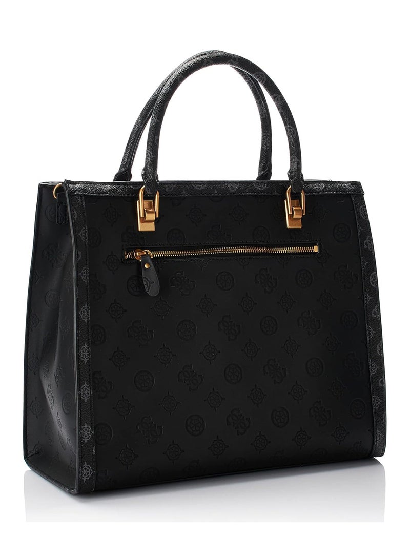 جس حقيبة يد نسائية من GUESS منقوشة باللون الأسود - Image 3