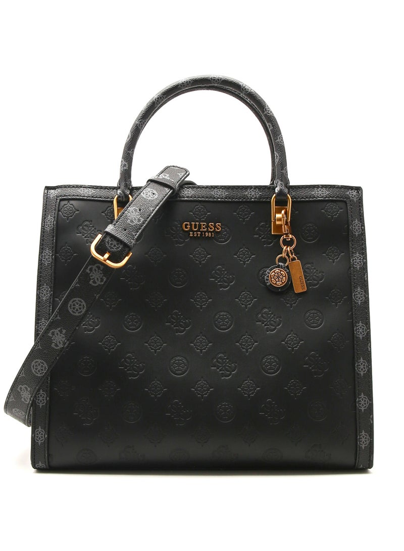 جس حقيبة يد نسائية من GUESS منقوشة باللون الأسود - Image 2