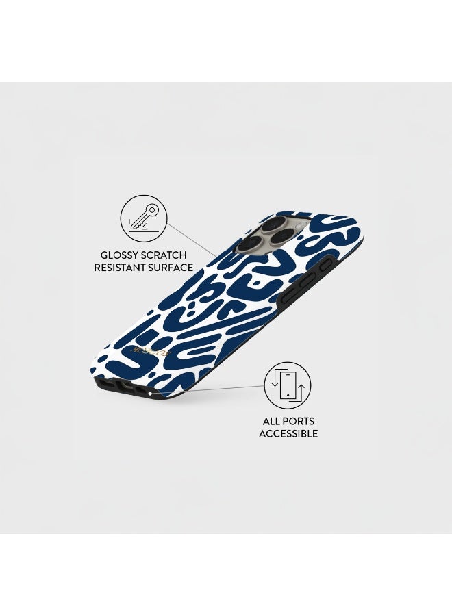 موبكوس جراب ايفون  برو ماكس فاخر بتصميم تجريدي متوافق مع طبقة مزدوجة صلبة وسيليكون للحماية مقاوم للخدش والصدمات - Image 3