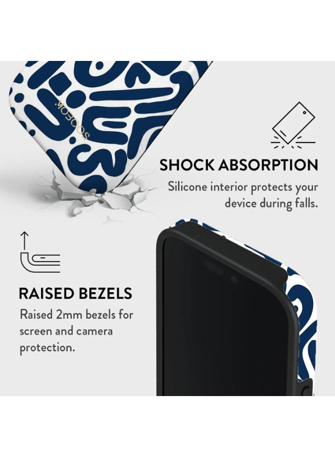 موبكوس جراب ايفون  برو ماكس فاخر بتصميم تجريدي متوافق مع طبقة مزدوجة صلبة وسيليكون للحماية مقاوم للخدش والصدمات - Image 4