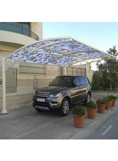 MAHIRA POLYGLOBAL LLP MAHIRA Polypropylene Gate Sheet Car Parking Sheet Grill Sheet Gate Covering Sheet Balcony Safety Sheet Privacy Sheet Multicolor Printed Design UV Resistant 4 feet x 5 feet  - Image 5