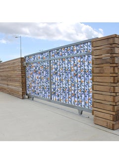 MAHIRA POLYGLOBAL LLP MAHIRA Polypropylene Gate Sheet Car Parking Sheet Grill Sheet Gate Covering Sheet Balcony Safety Sheet Privacy Sheet Multicolor Printed Design UV Resistant 4 feet x 5 feet  - Image 1