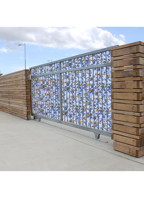 MAHIRA Polypropylene Gate Sheet Car Parking Sheet Grill Sheet Gate Covering Sheet Balcony Safety Sheet Privacy Sheet Multicolor Printed Design UV Resistant 4 feet x 5 feet