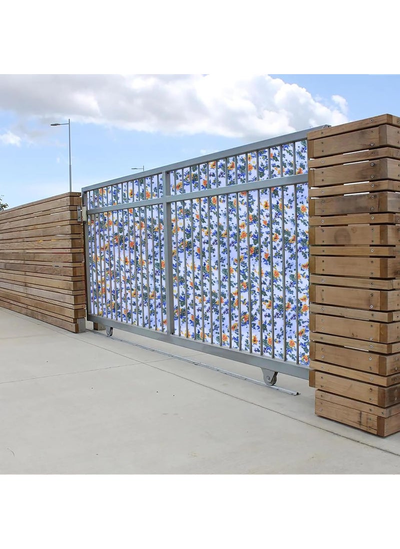 MAHIRA POLYGLOBAL LLP - MAHIRA Polypropylene Gate Sheet Car Parking Sheet Grill Sheet Gate Covering Sheet Balcony Safety Sheet Privacy Sheet Multicolor Printed Design UV Resistant 4 feet x 5 feet - Image 1